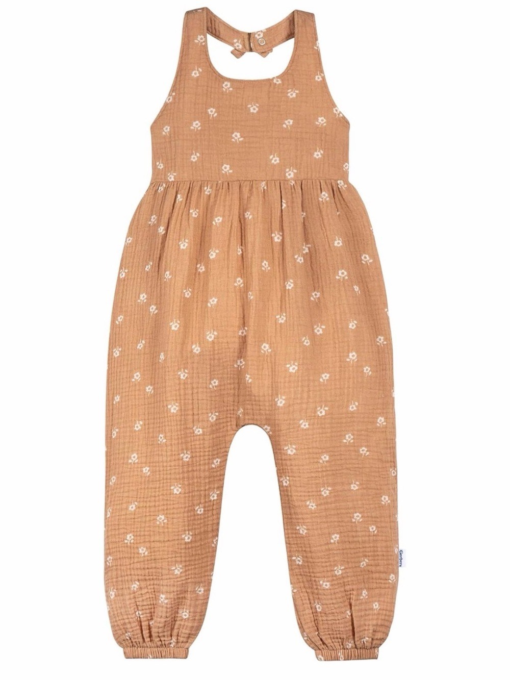 Gerber Kids Floral Halter Neck Gauze Romper Jumpsuit